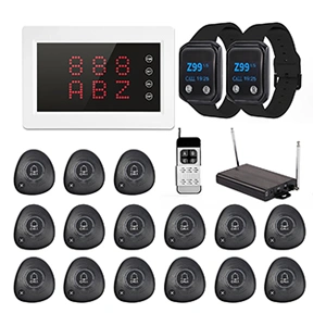 Restaurant Paging System (Display + 15 Two-Button Pagers)